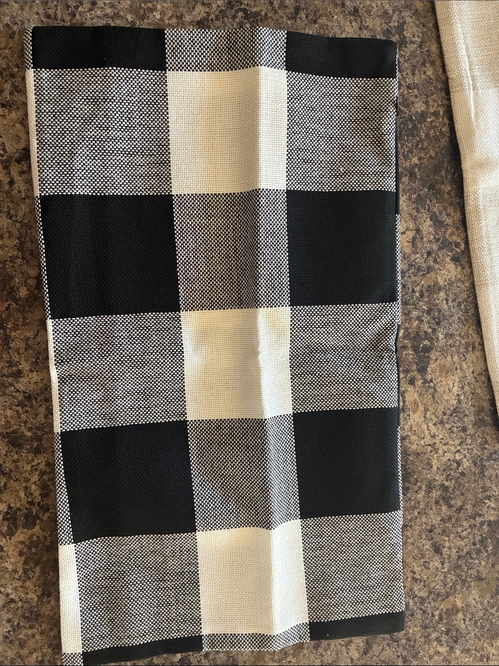 Black & White Check Throw Pillow Cover